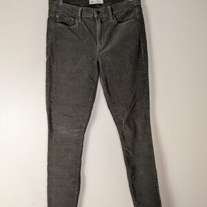 GAP 1969 True Skinny Olive Green Cords Corduroy Pants Jeans 30L size 10